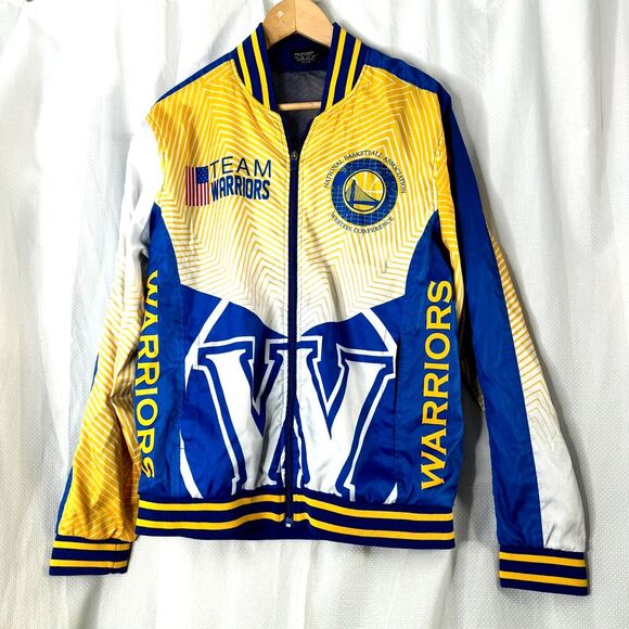 NBA Other - NBA Mens Team Warriors Western Conference Basketball Zip Jacket Sz M Medium